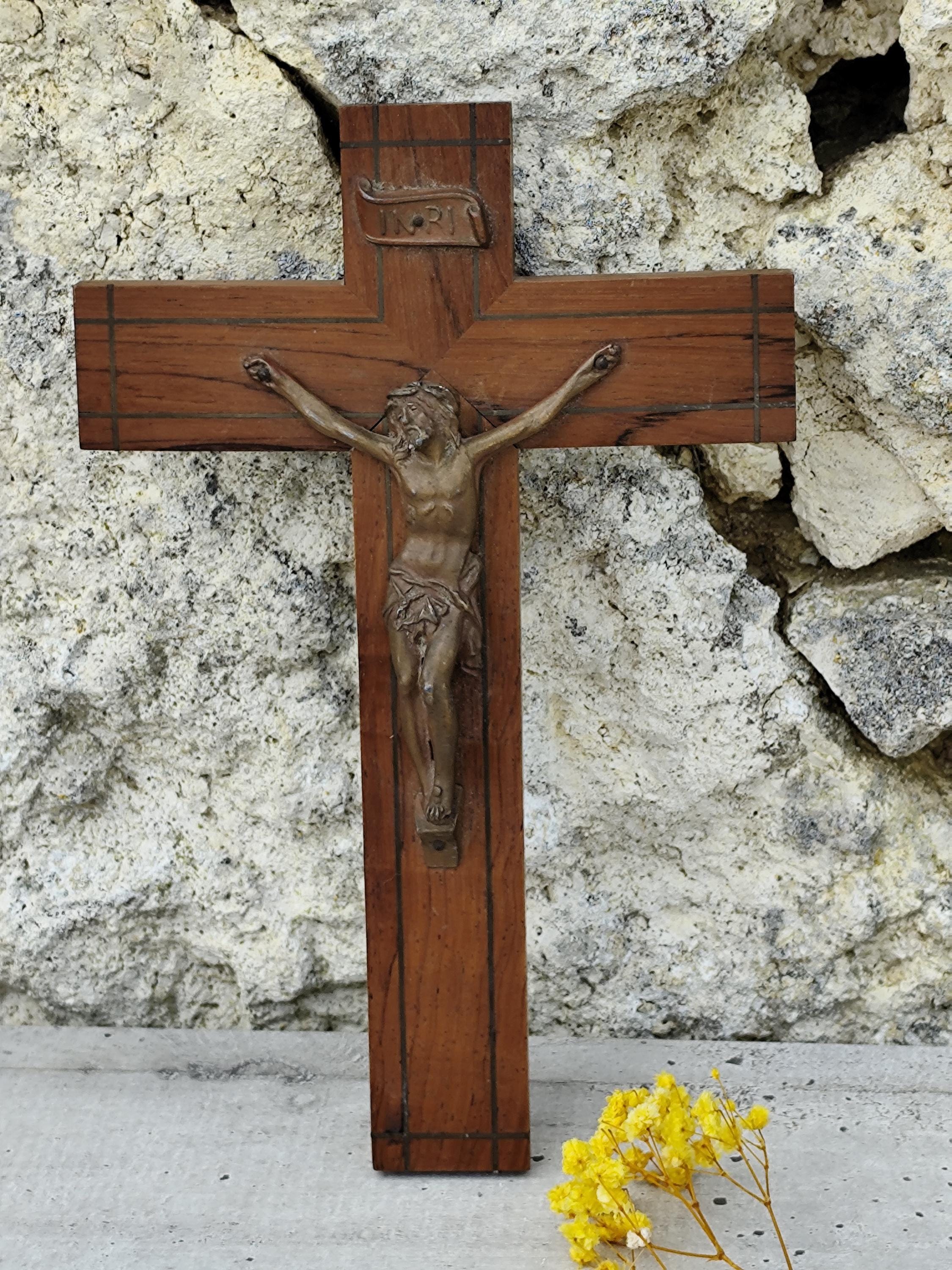 Rare INRI Christ Cross Crucifix in Bronze Signed Artaud - Etsy