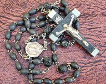 ブラッドストーンのアンティークロザリオフランス製