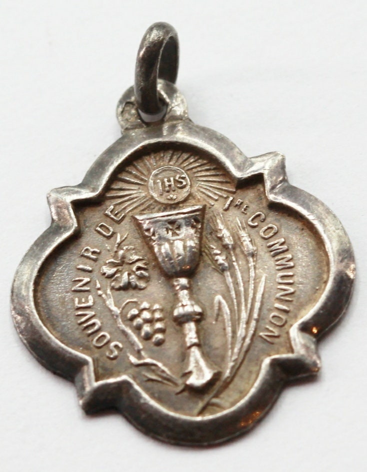 Rare Médaille de Communion en Argent