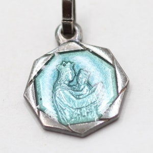 rare Virgin mary and child  medal