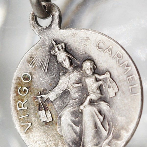 Medaille religieuse virgo carmel en argent