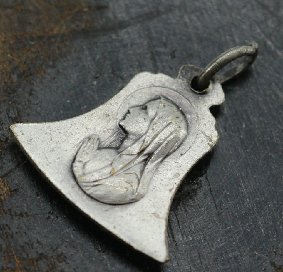Rare Médaille Cloche Vierge Marie