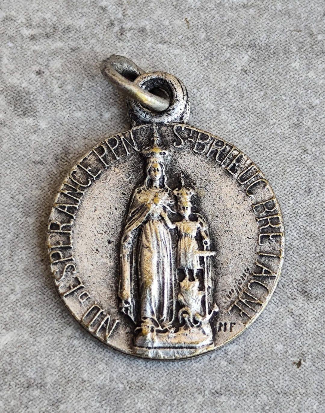 Rare Antique French Catholic Religious Medal of Our Lady of Hope Saint ...