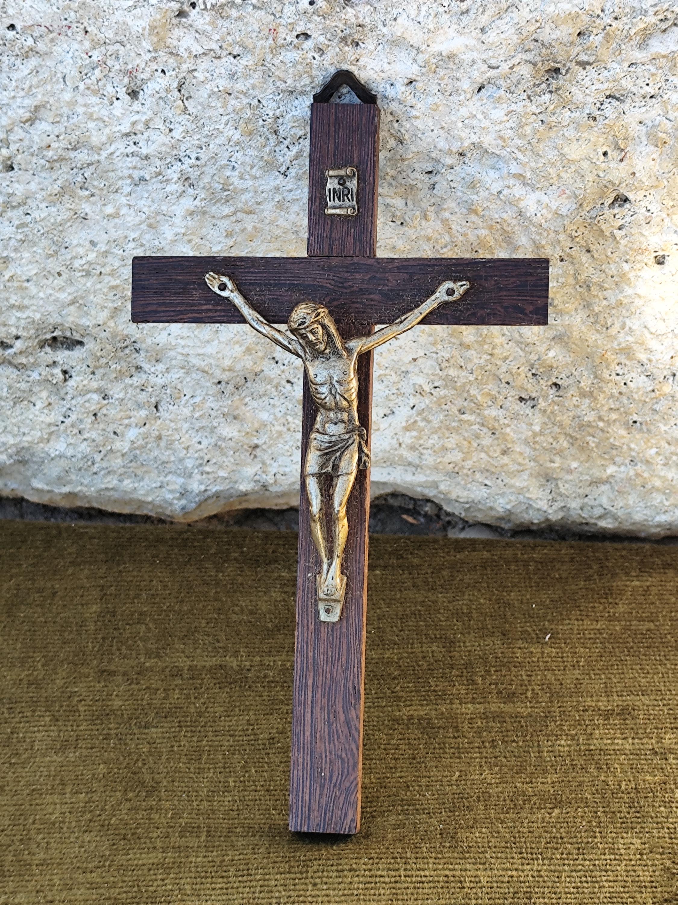 Rare INRI Christ Cross Crucifix in Bronze Signed Artaud - Etsy
