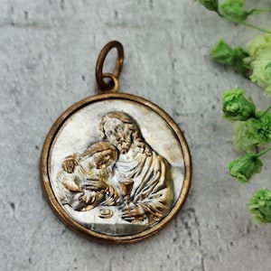 Rare ancienne médaille de communion eucharistie
