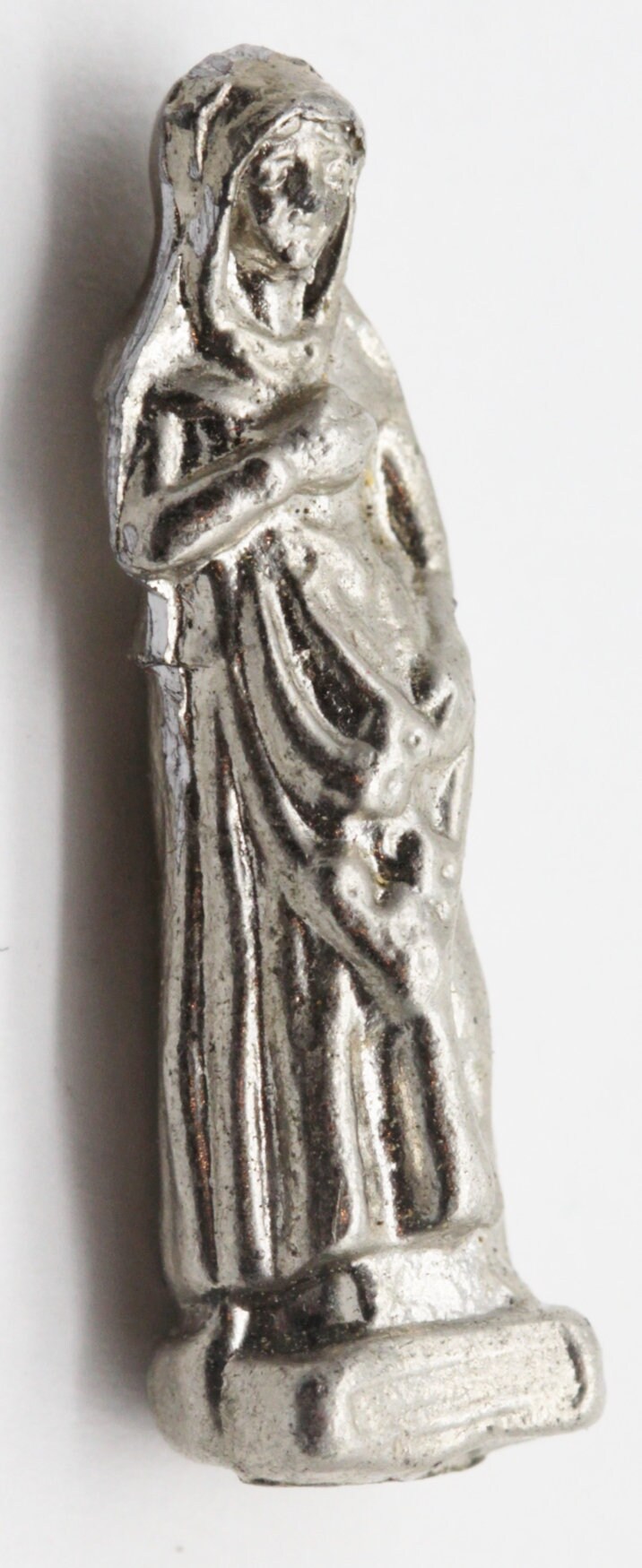 Rare Ancienne Statue Vierge avec Sa Boîte Religieuse