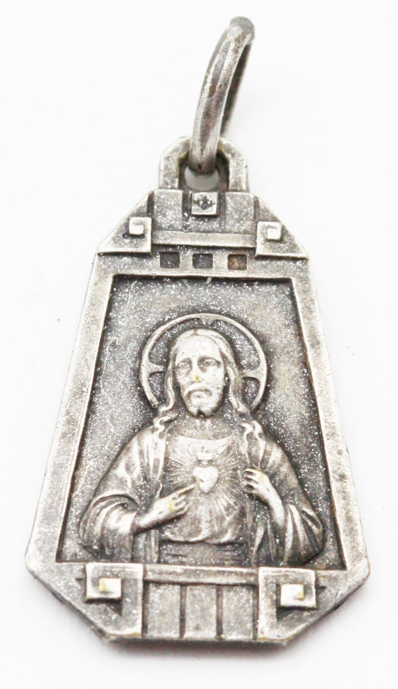 Ancienne Médaille Art Déco Jésus Christ Montmartre