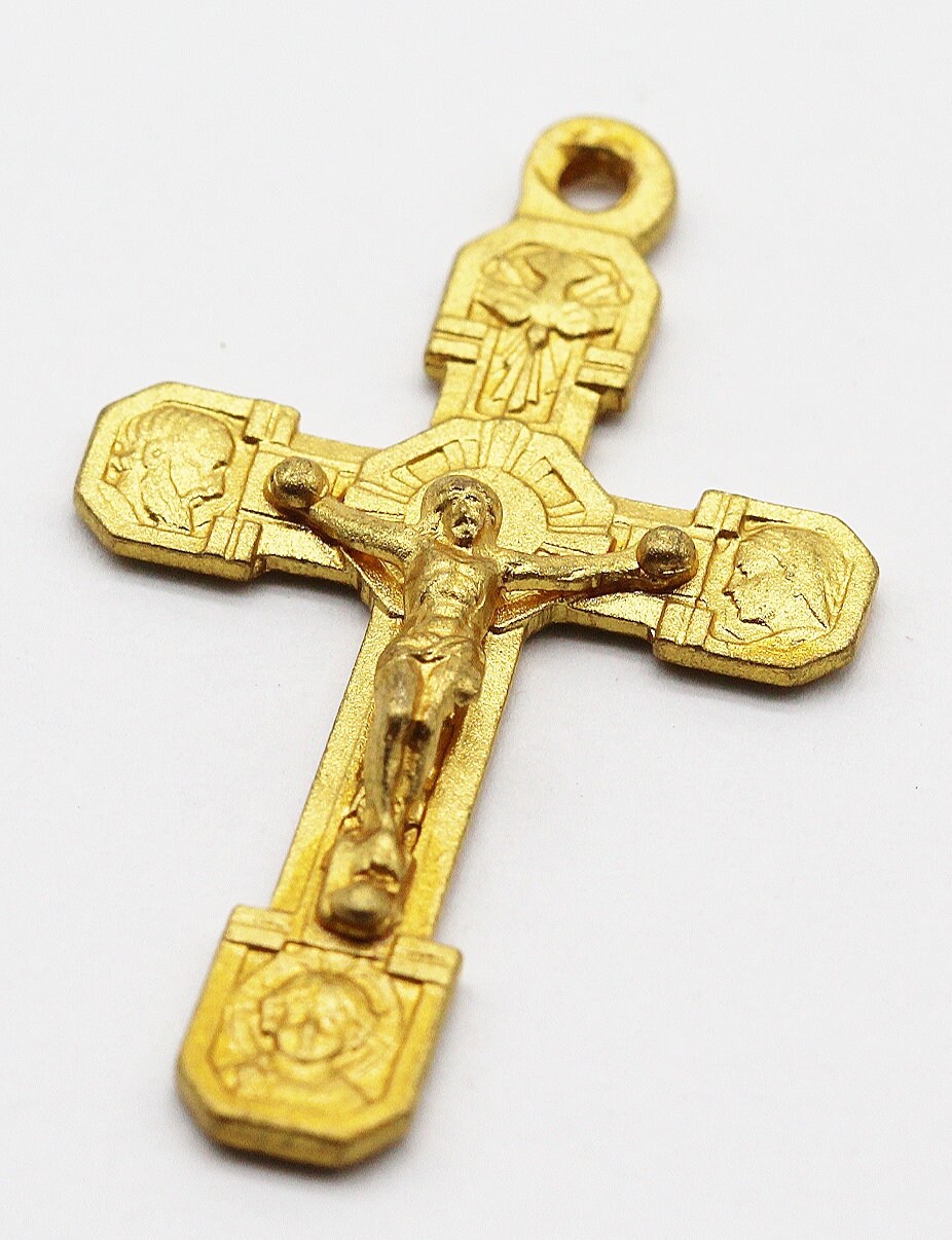 Rare Croix Saint Joseph , Marie et L'esprit