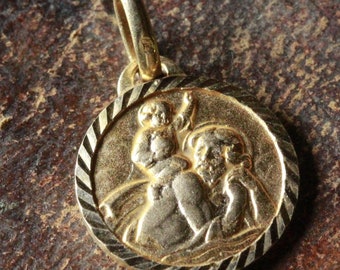 Ancienne médaille Saint Christophe