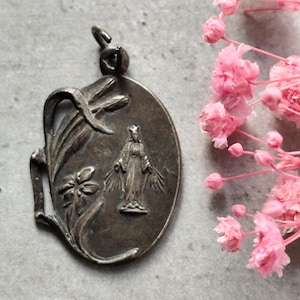 seltene religiöse Medaille der Jungfrau Maria