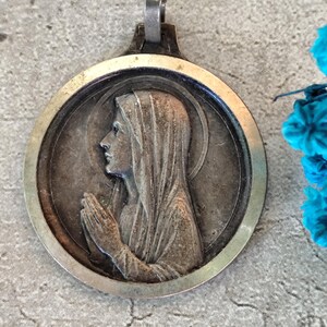 Virgin mary lourdes medal