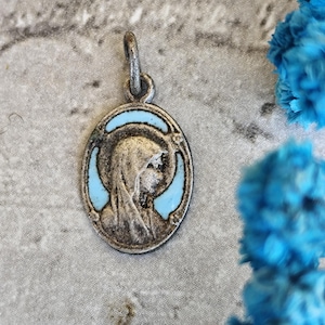 Virgin Mary enamel Medal