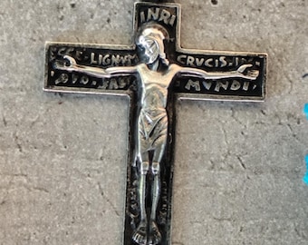 Ferdinand Py Pectoral Cross - Antique Cross of Fernand Py - Catholic Jewelry - Christian Accessory, Silver Color