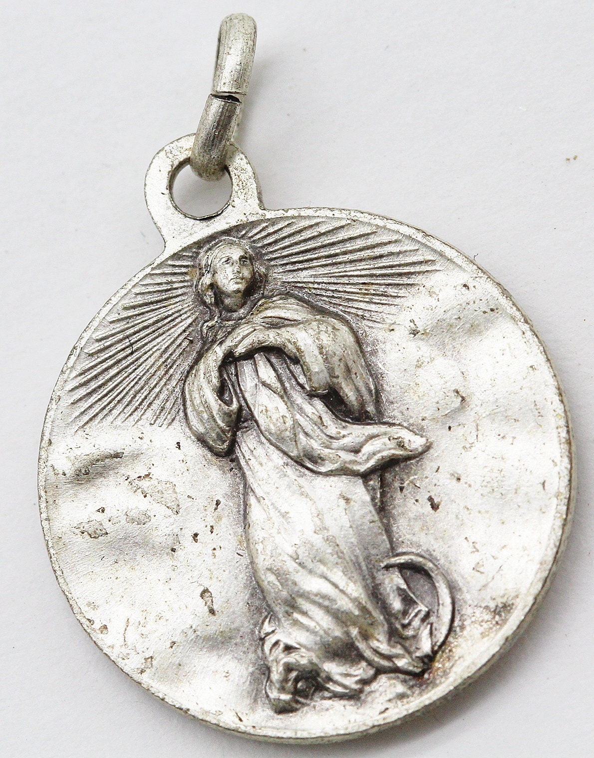 Médaille Religieuse en Métal Argenté Pape Pie X