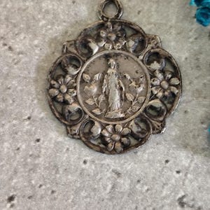 rare Virgin mary medal