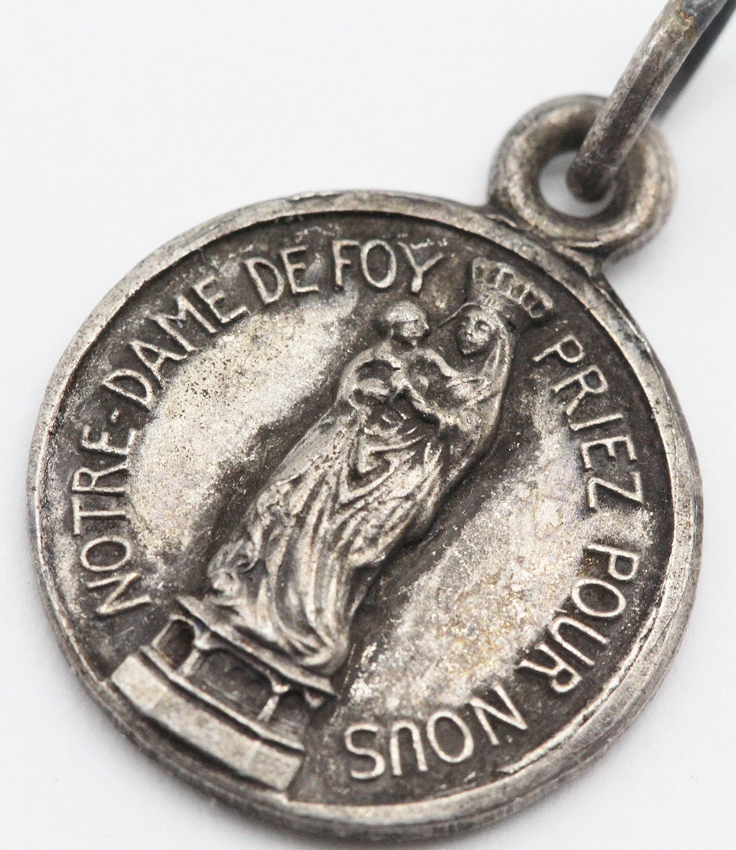 Rare Médaille Notre Dame de Foy Circulation Sanguine Angine Poitrine Angoisse