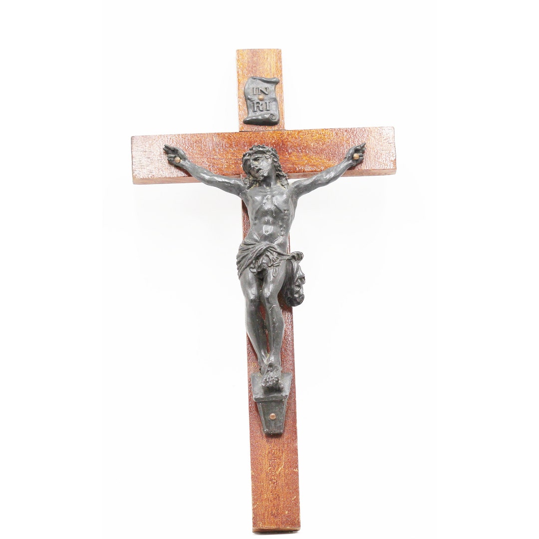Antique Wall Crucifix Etsy