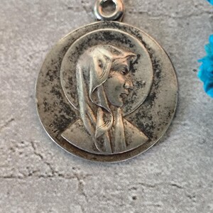 Virgin mary lourdes medal
