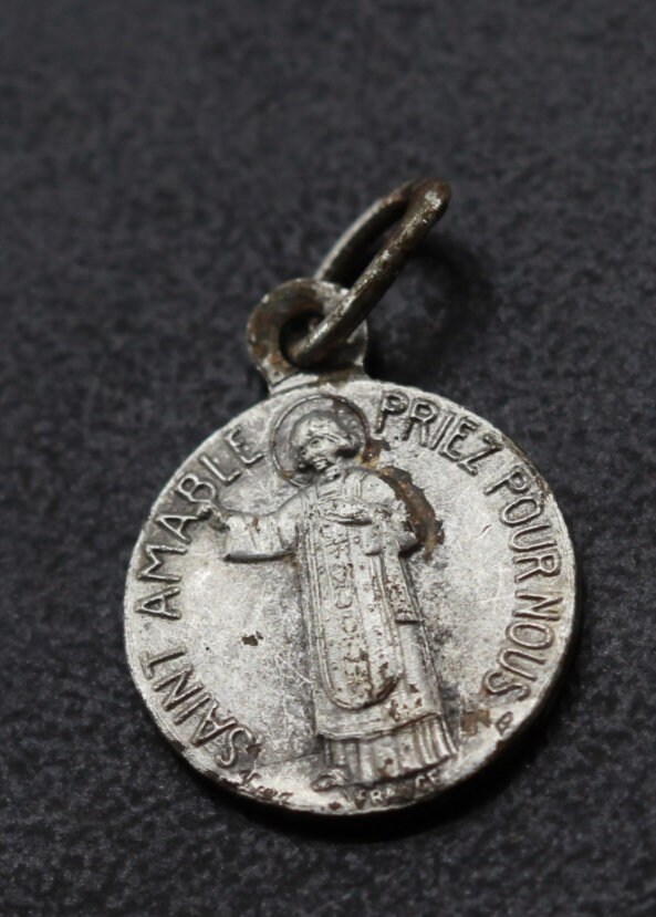 Rare Médaille Saint Amable et Saint Roch