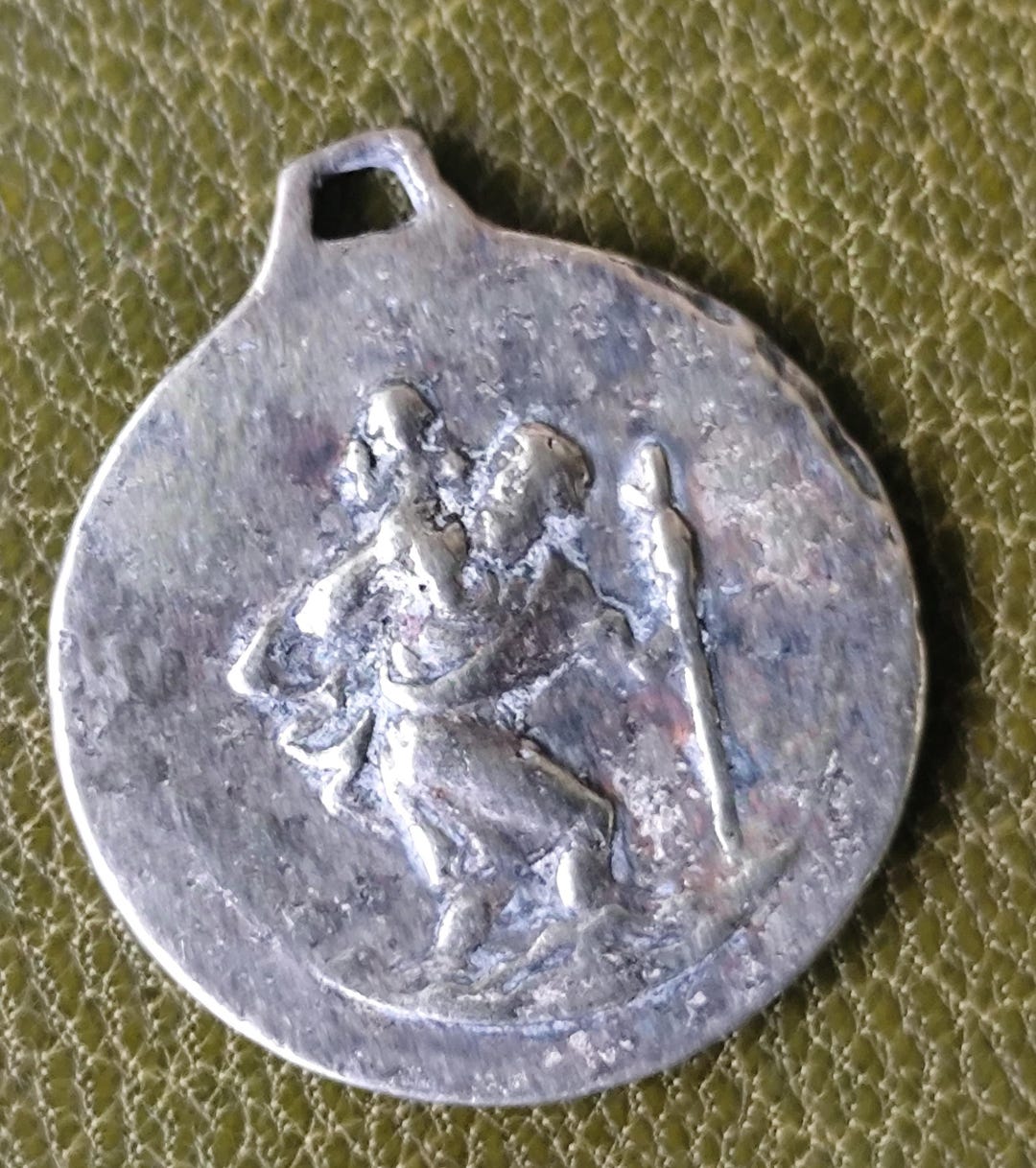 Médaille Saint Christophe Ronde Personnalisée - Protection Voyage