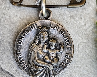 Rara medaglia religiosa antica della Madonna della Guardia