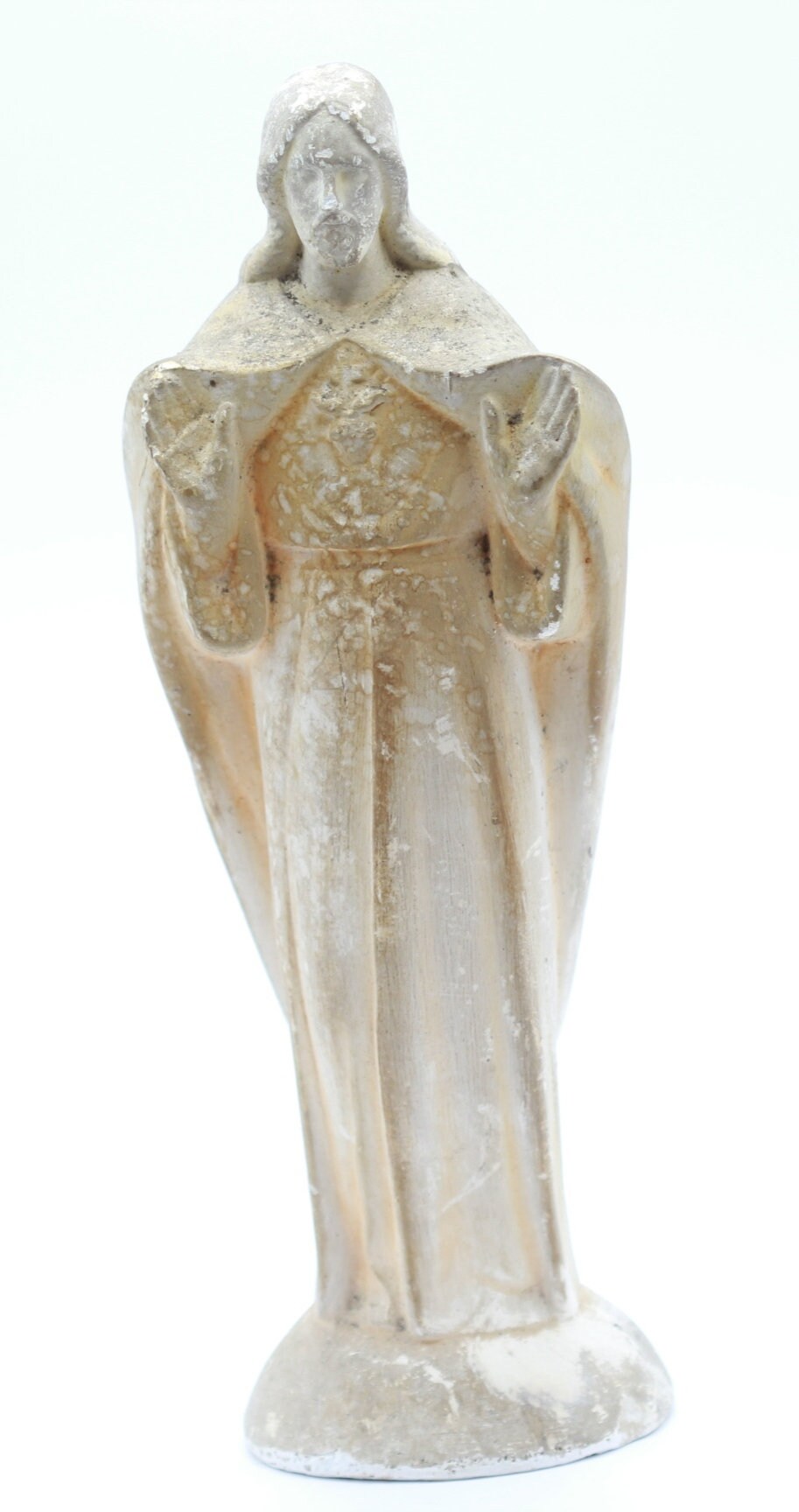 Rare Statue Jésus Christ en Plâtre