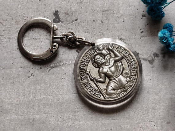 Porte-clés Acier Saint Christophe