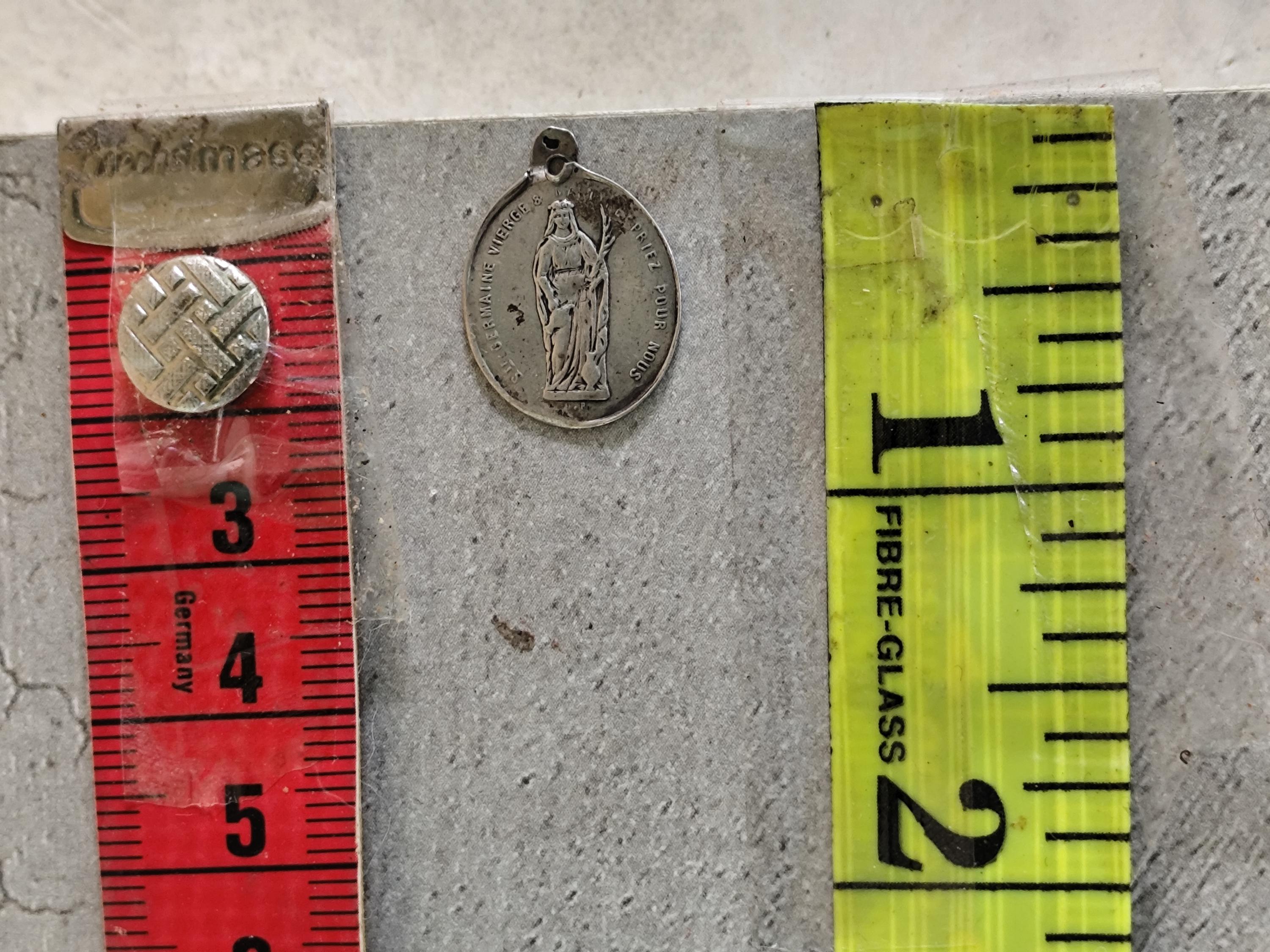 Rare Antique Religious Medal of Saint Germaine, Chapel of Saint