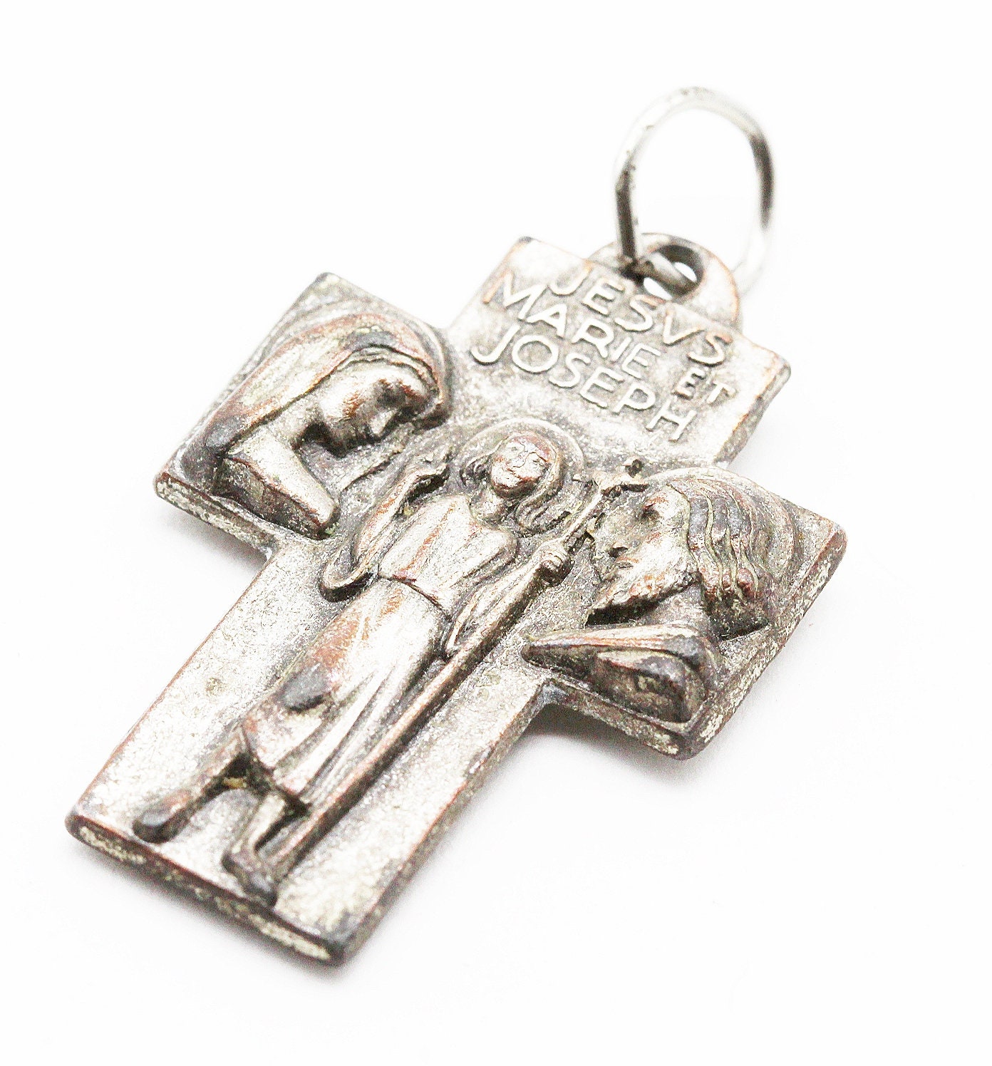 Rare Ancienne Croix Pectorale Saint Christophe