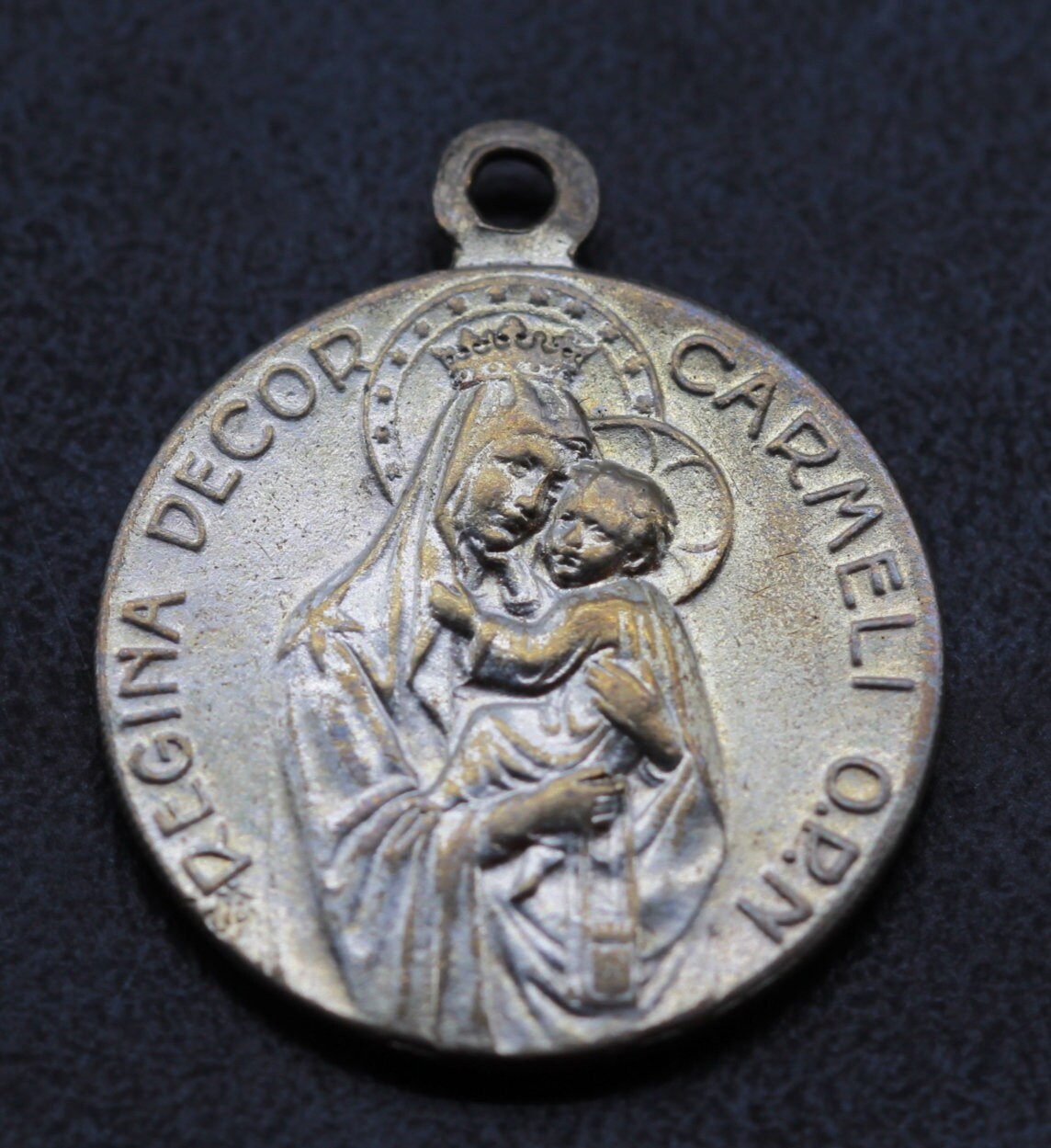 Rare Grande Médaille Scapulaire Mont Carmel