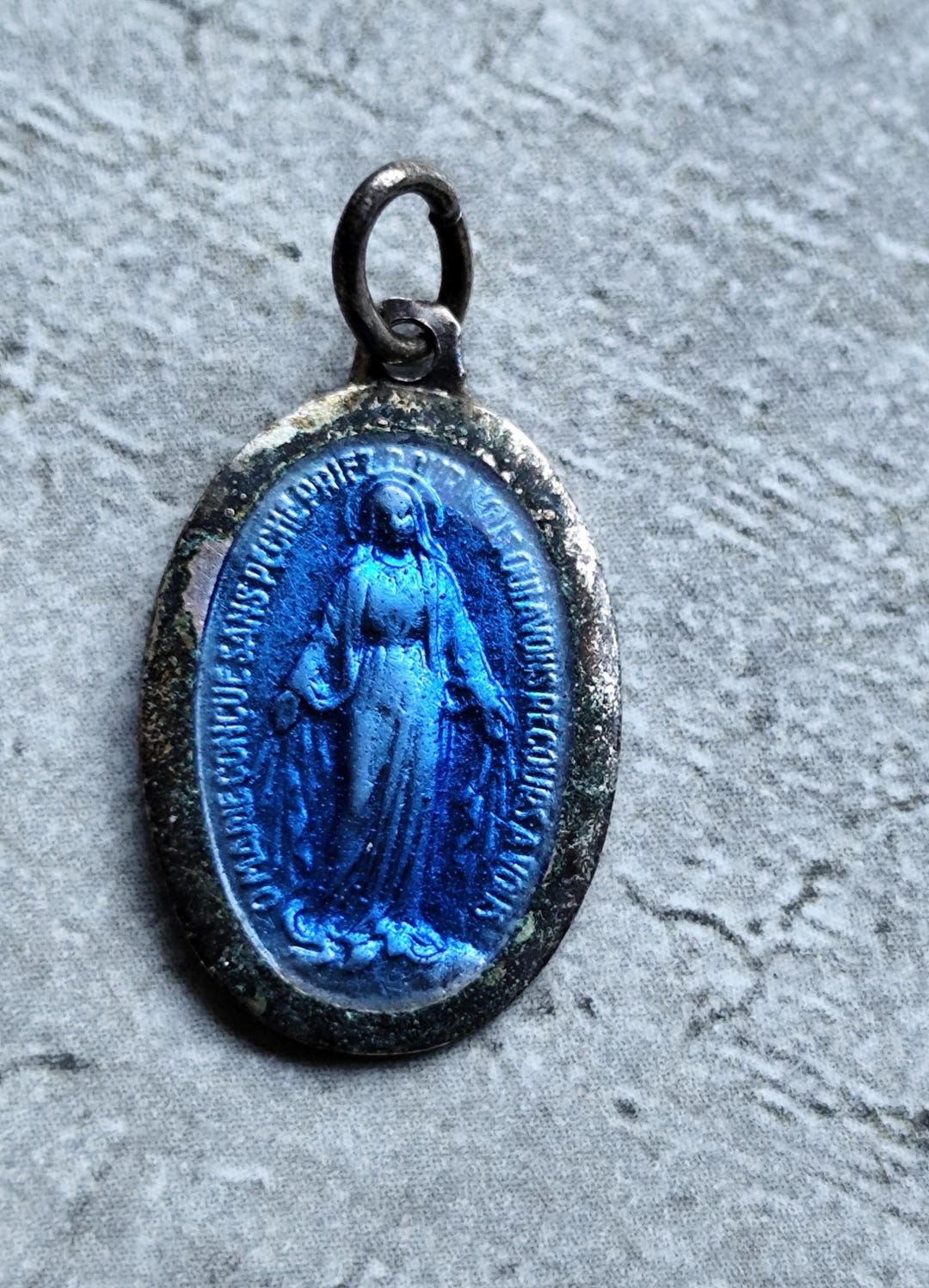 Beautiful Art Deco Miraculous Religious Medal of the Virgin Mary ...