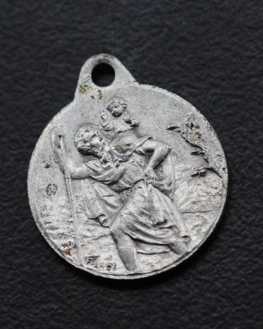 Rare Médaille Saint Christophe et Notre Dame de La Fourvière Par Karo