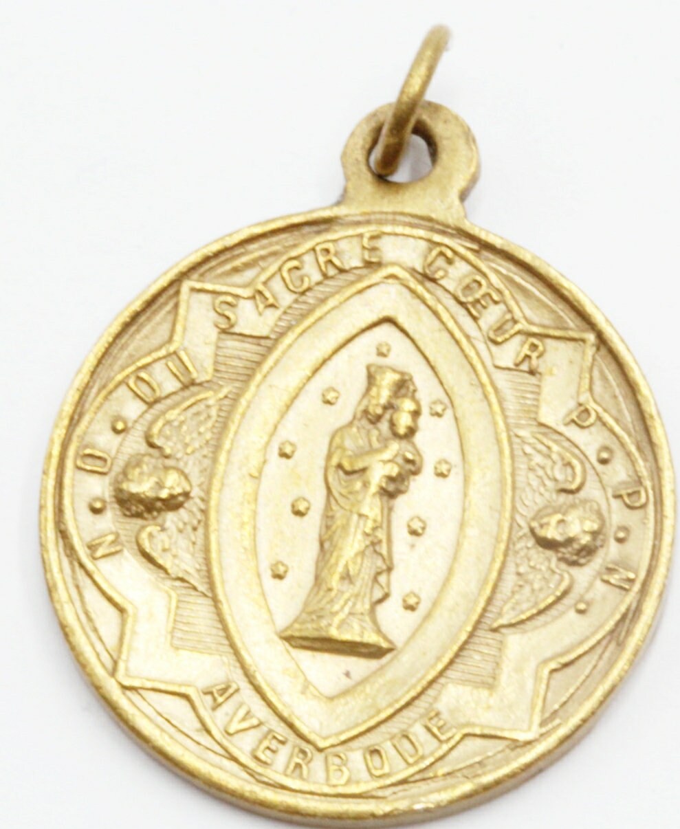 Rare Médaille Notre Dame Du Sacré Coeur