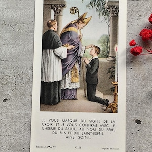 Imagem antiga de comunhão sagrada, arte sacra, cartão religioso precioso, lembranças religiosas