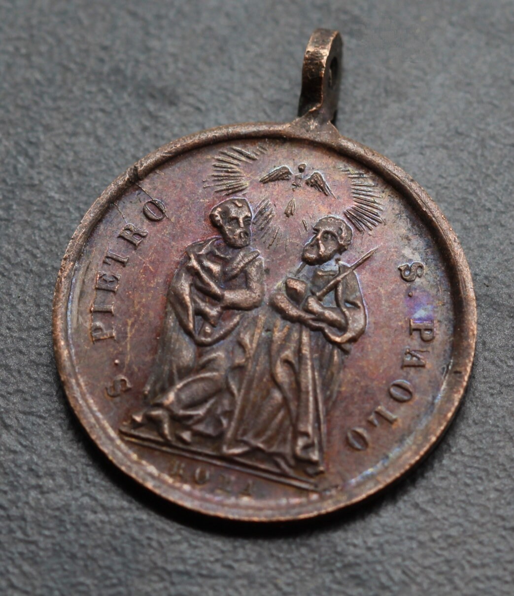 Rare Médaille Saint Pierre et Saint Paul