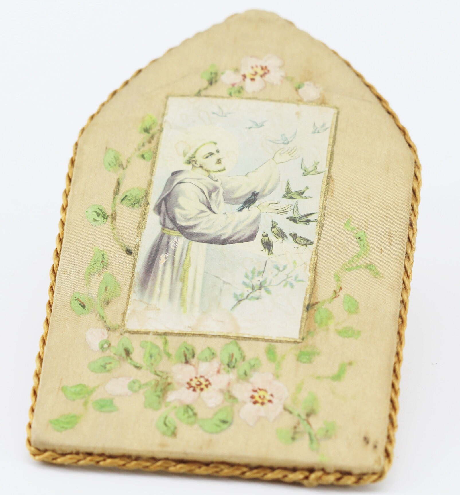 Rare Scapulaire Agnus Dei Saint François d'assise