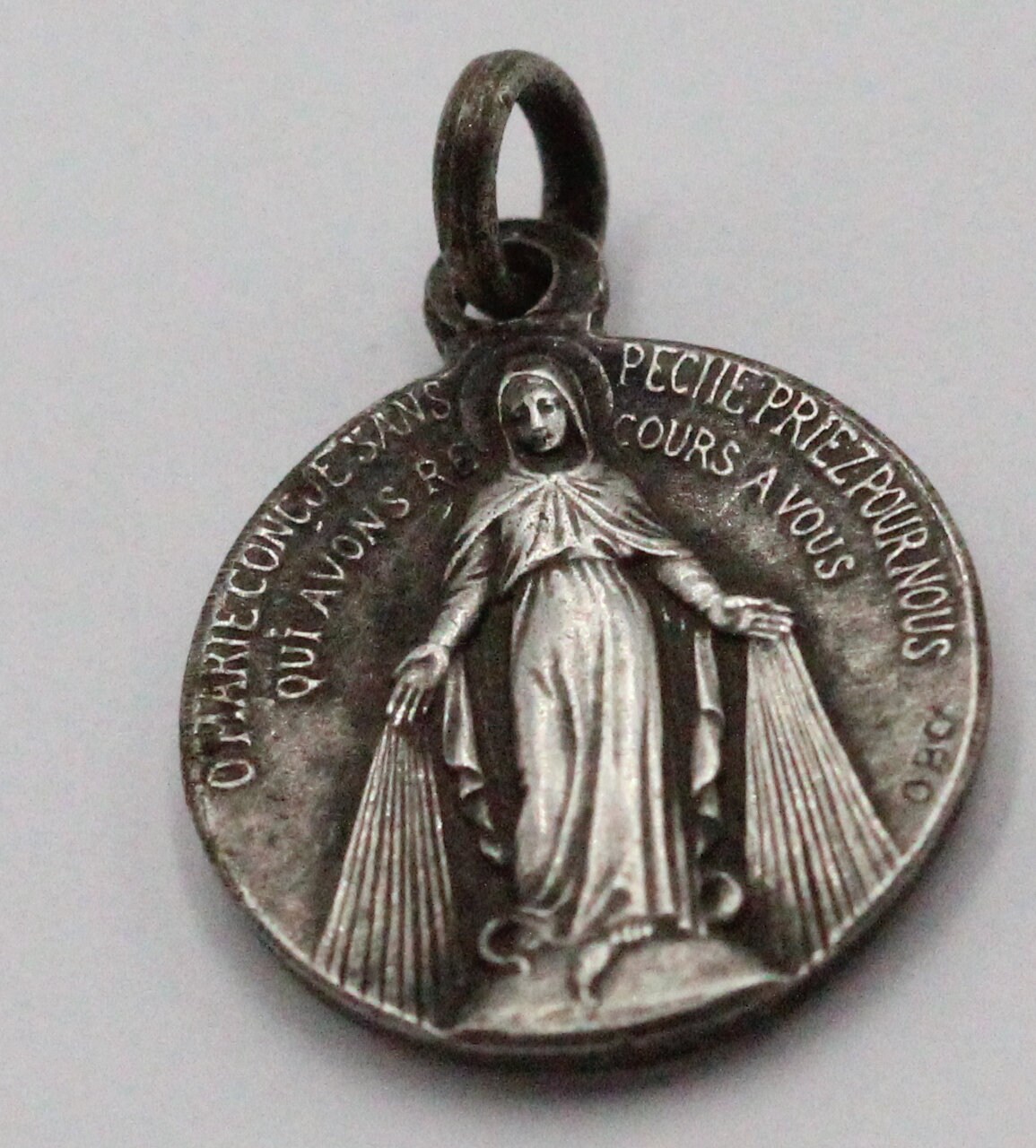 Médaille Vierge Marie Ancienne et Pape Pius X