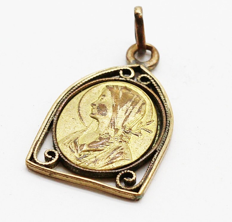 Rare Ancienne Médaille Vierge Marie