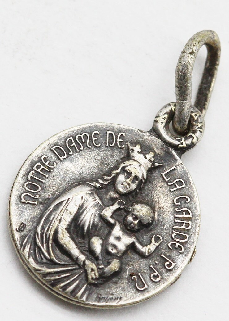 Ancienne Médaille Notre Dame de La Garde en Argent Patronne Des Marins