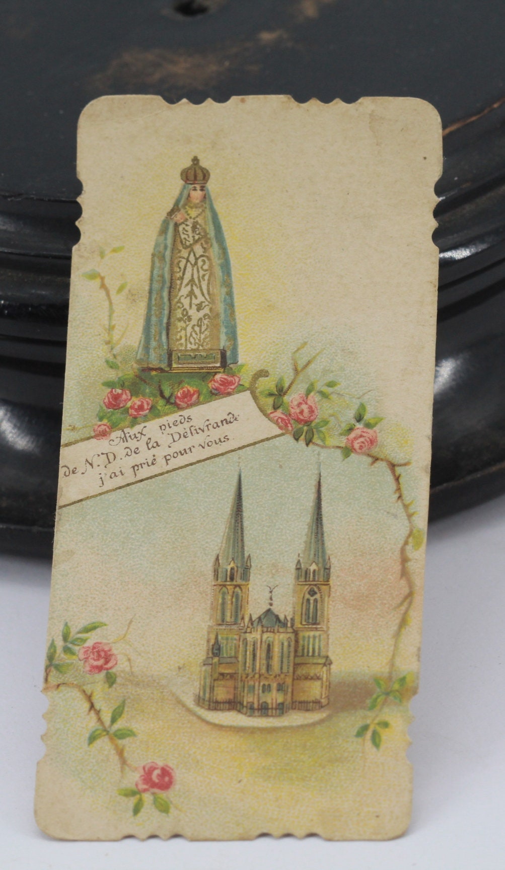 Rare Ancienne Image Pieuse Notre Dame de La Delivrande