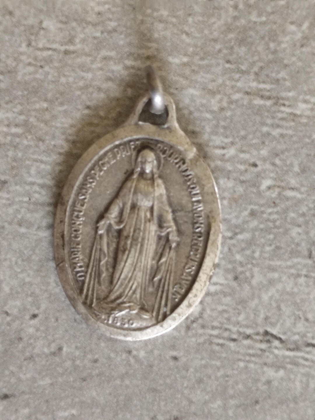 Antique Virgin Mary Miraculous Medal - Etsy