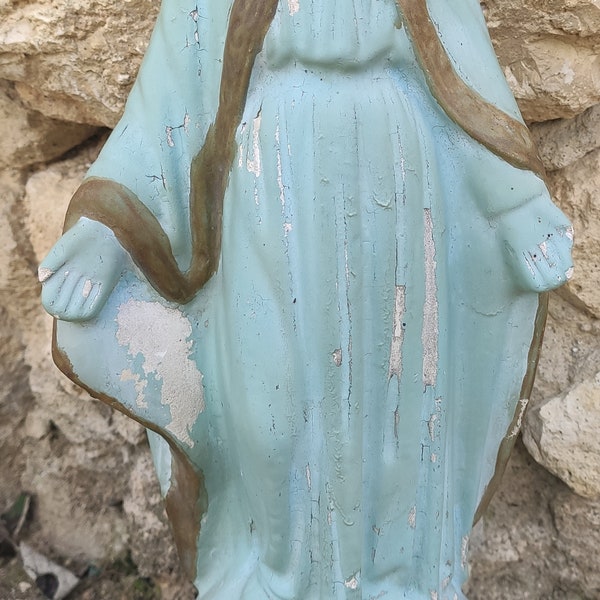 Statue vierge marie en platre