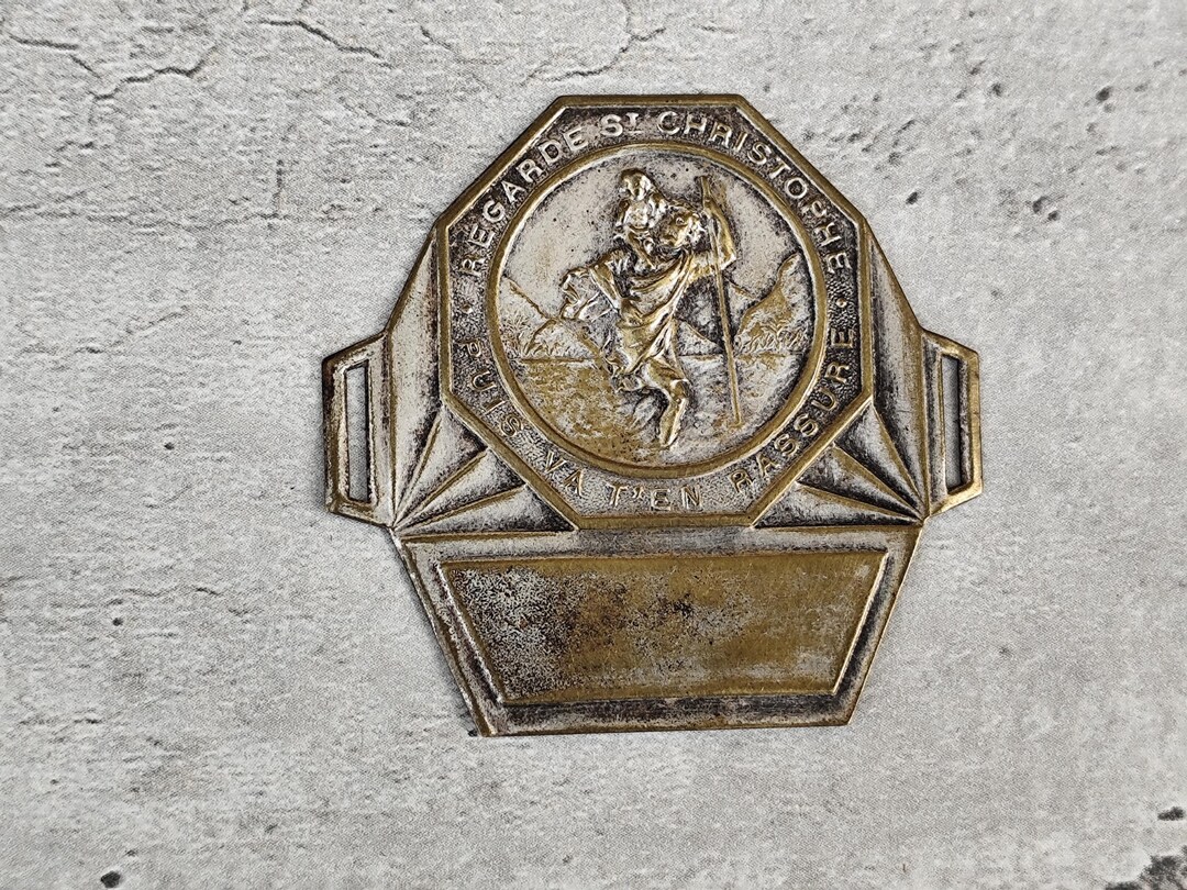 ANCIENNE PLAQUE SAINT CHRISTOPHE pour Velo Moto en Très Bon État Proche Du Neuf EUR 5,00 - FR