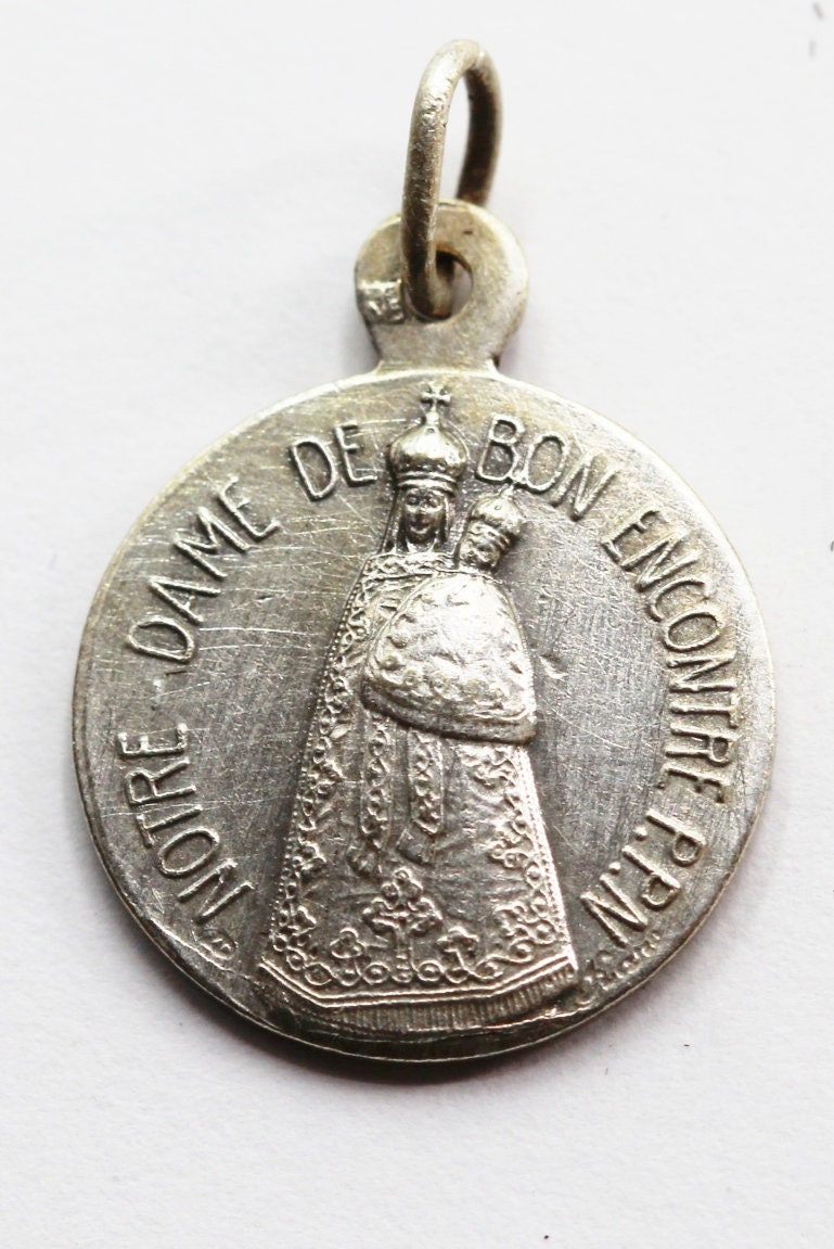 Rare Ancienne Médaille Notre Dame de Bon Encontre Par Karo