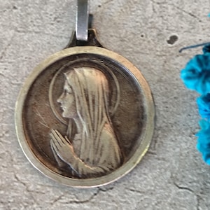 Virgin mary lourdes medal