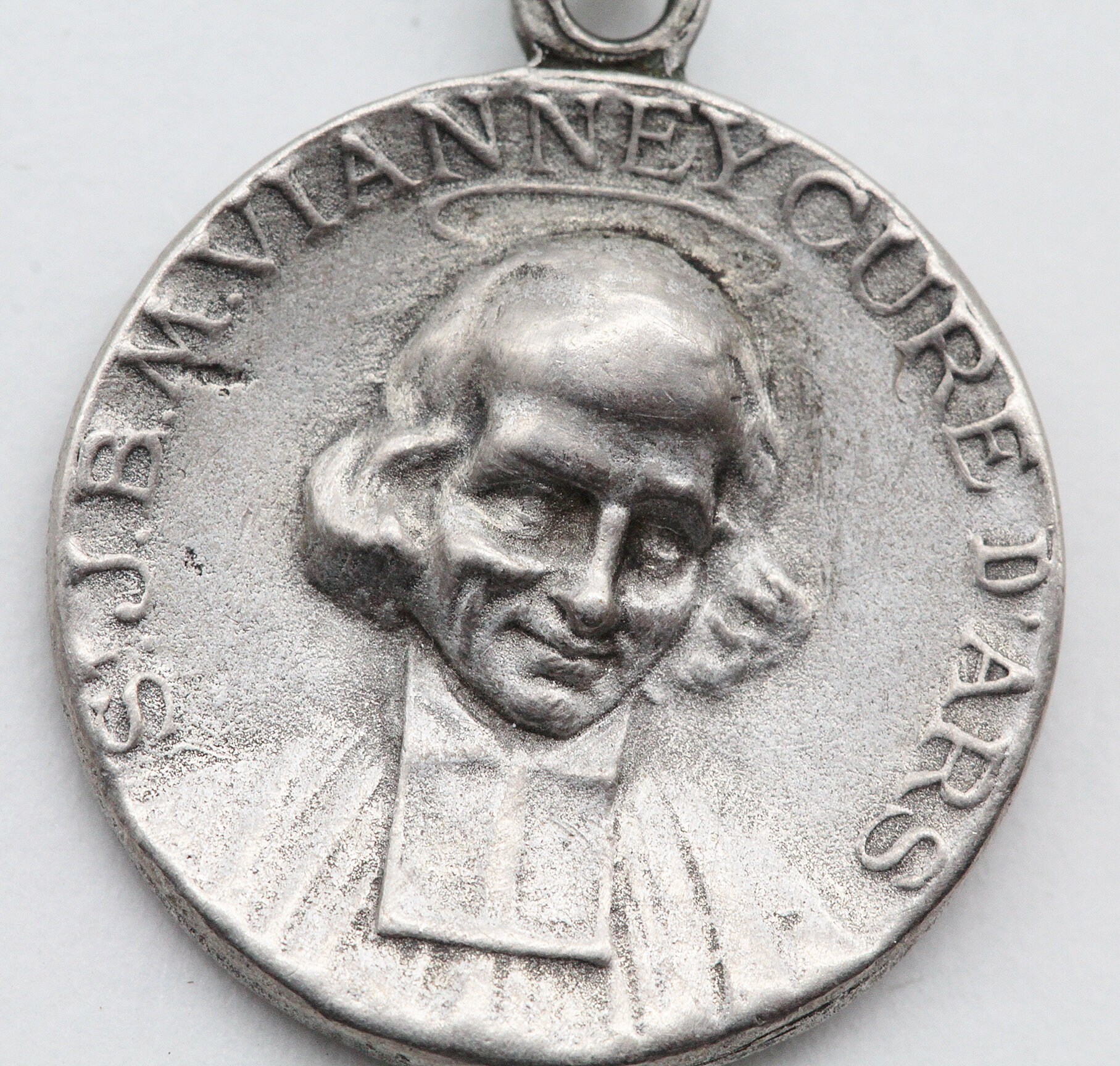 Rare Médaille Jean Vianney et Saint Christophe