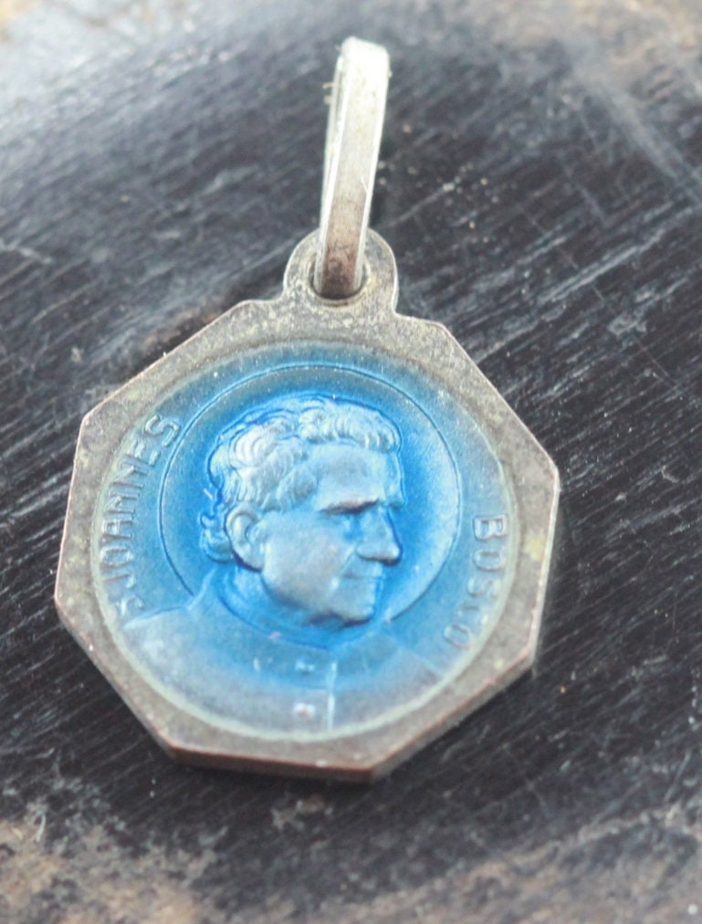 Rare Médaille Dominique Savio et Johannes Bosco