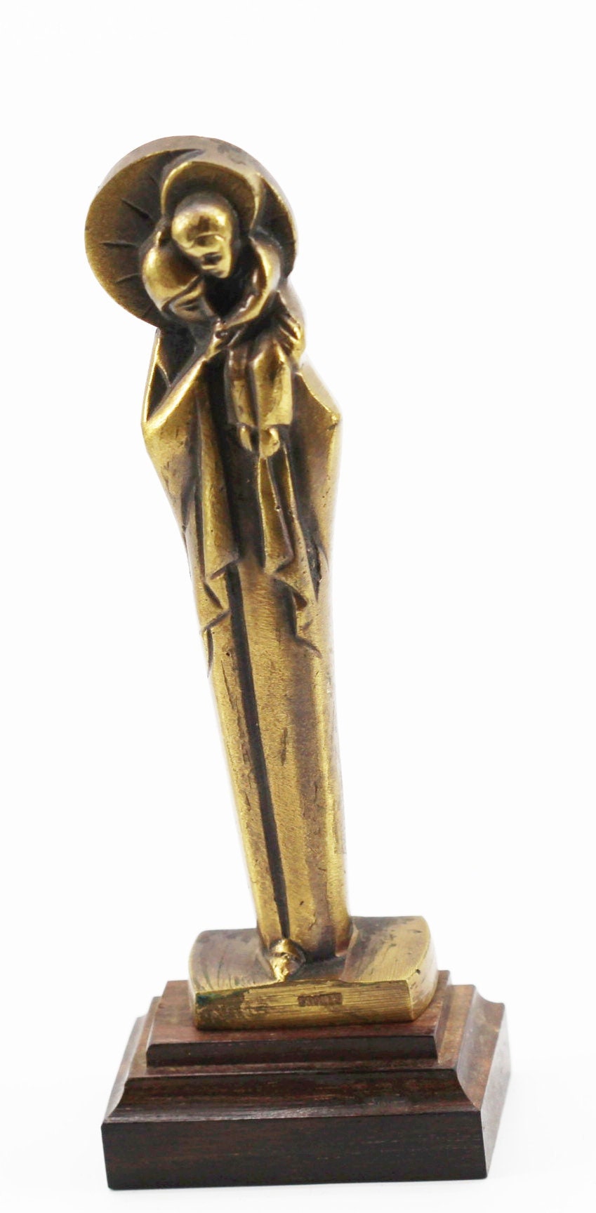 statue Vierge Marie et L'enfant en Bronze