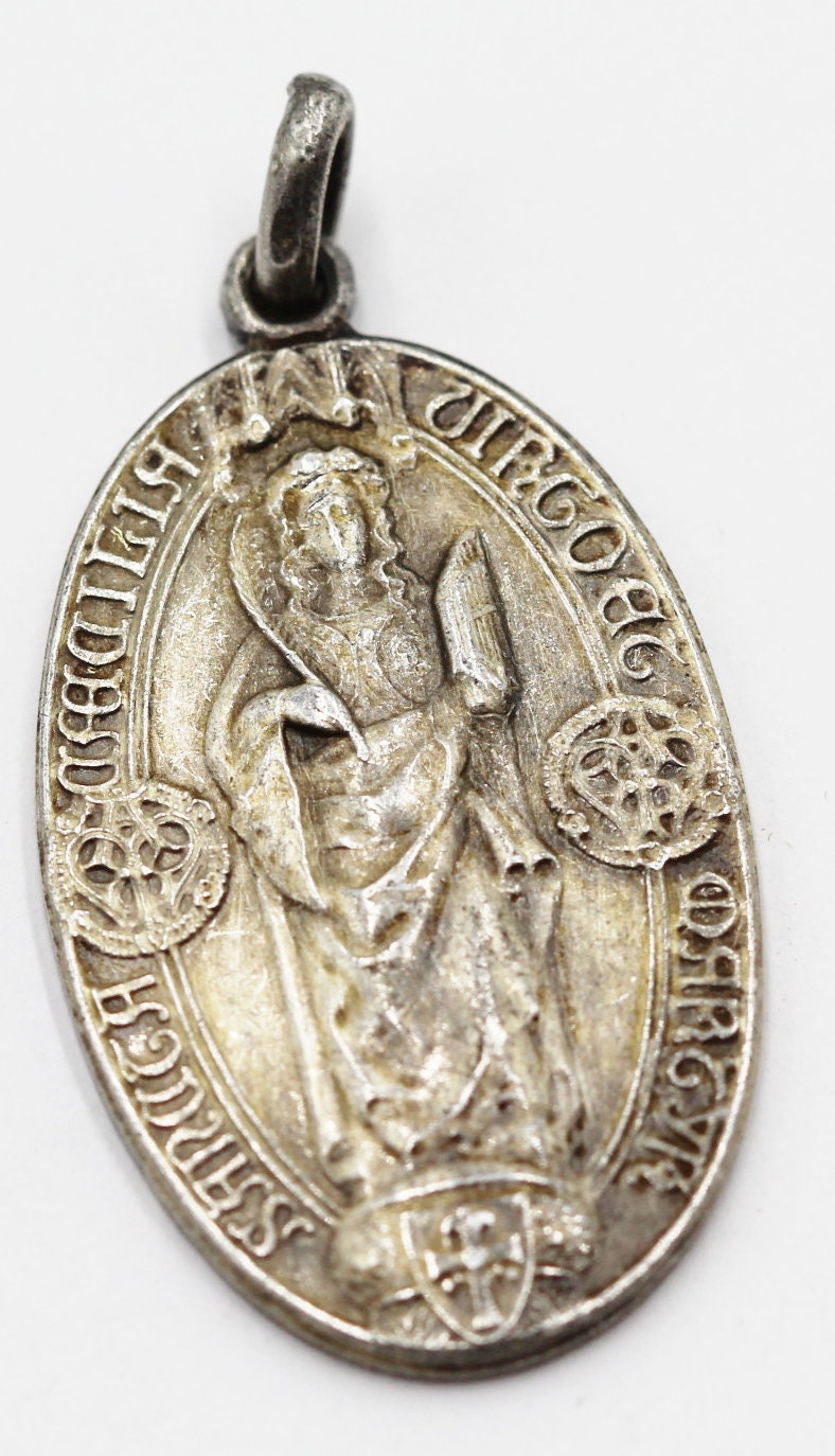 Rare Ancienne Médaille Religieuse Sainte Cécile