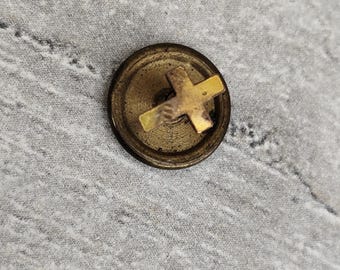 Pin with gold cross